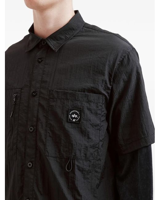 Izzue Black Patch Pocket Shirt for men