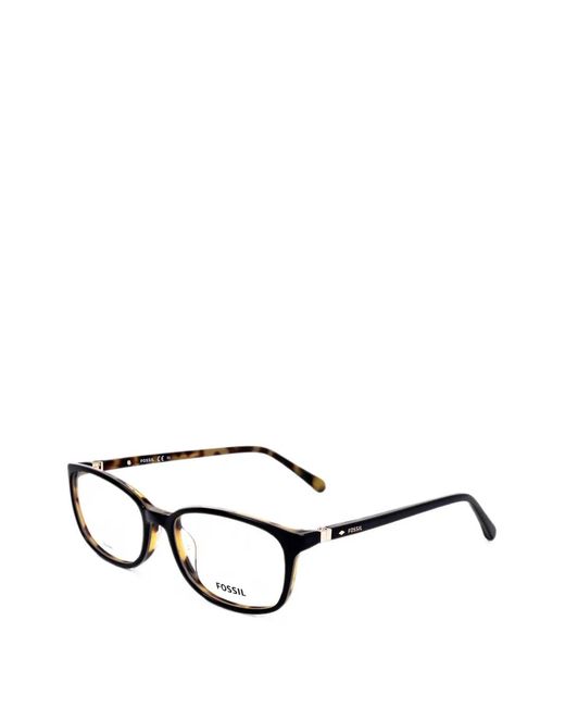 Fossil Black Rectangle-Frame Glasses