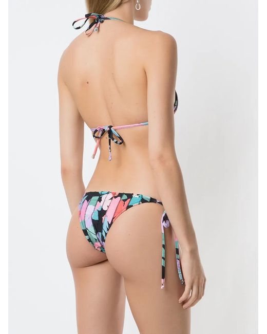 Amir Slama White Print Hibiscus Bikini Set