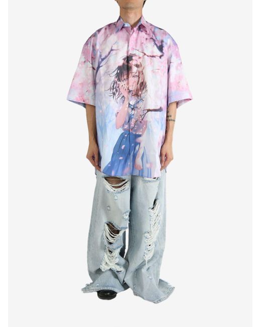 Vetements White Anime Short-Sleeve Shirt