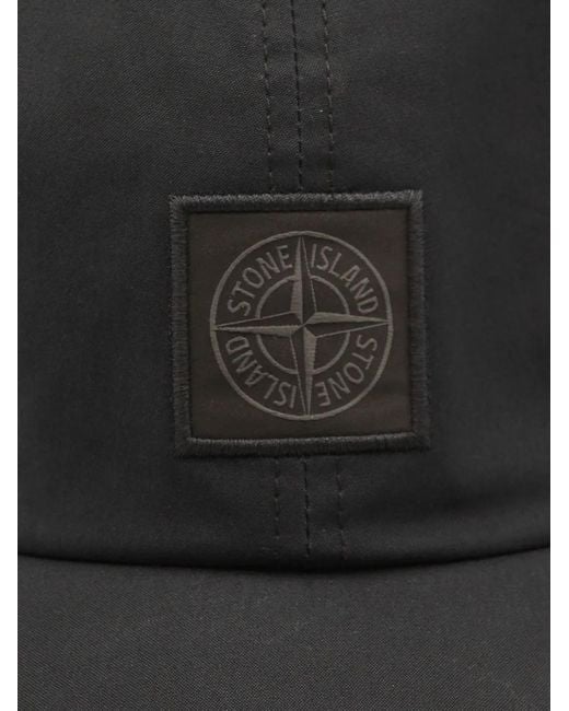 Stone Island Gray Ghost Collection: Baseball Cap With Compass Patch for men
