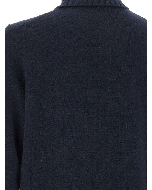 メンズ FILIPPO DE LAURENTIIS リブ ハイネックセーター Blue