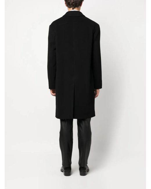 McQueen Black Raglan Sleeves Coat for men