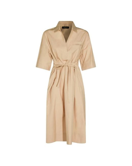 Fabiana Filippi Natural Cotton Midi Dress