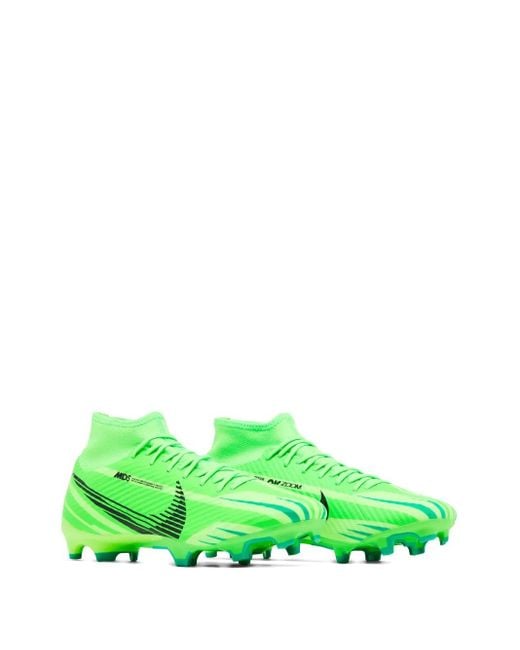 Nike Green Zoom Mercurial Superfly 9 Academy Cleats for men