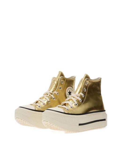 Converse Natural Chuck Taylor All Star Lift Double Stack Platform Sneakers