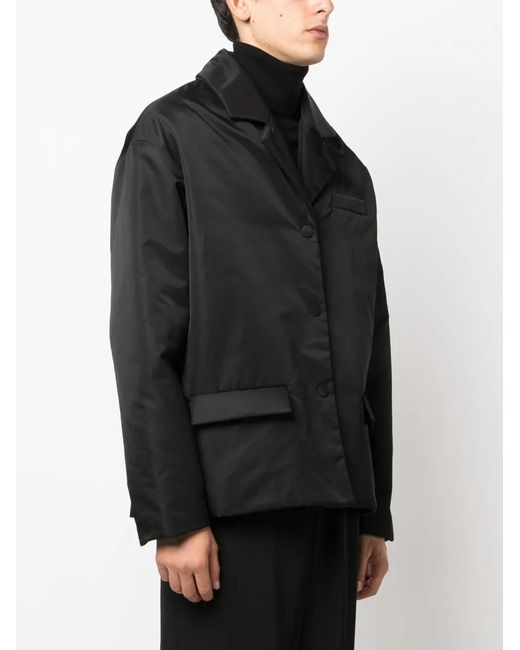 Nanushka Black Padded Single-Breasted Blazer