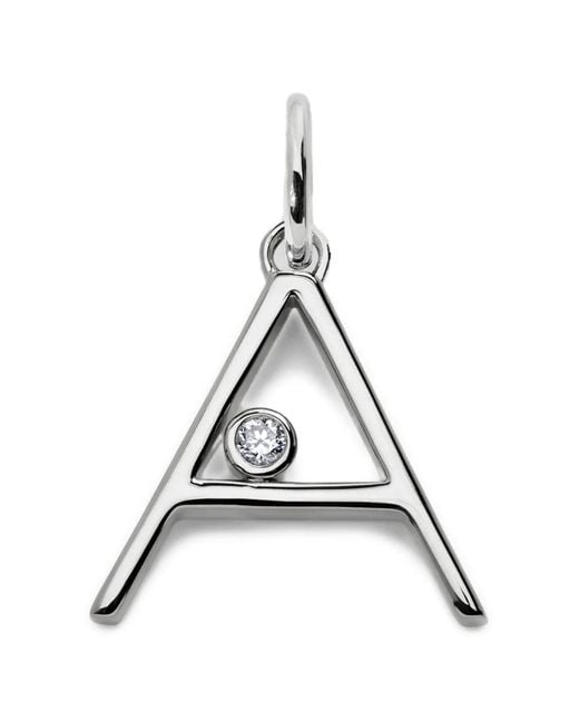 Monica Vinader Metallic Solitaire Diamond Pendant