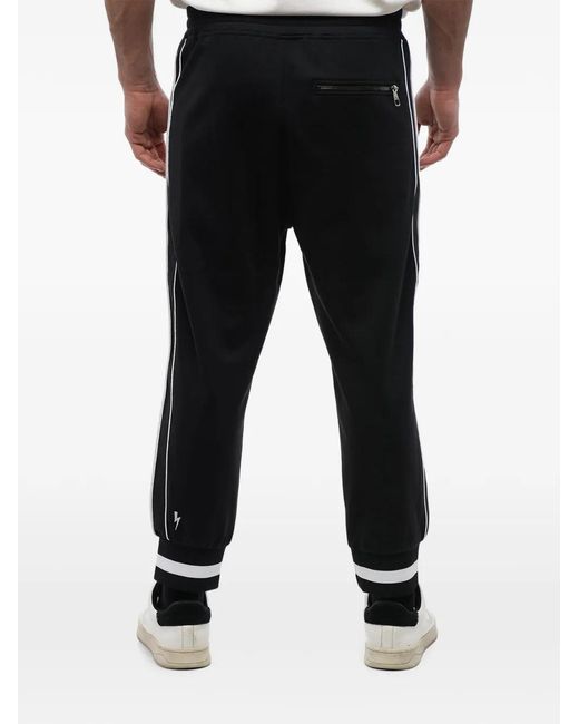 Neil Barrett Black Modernist Biker Track Pants for men