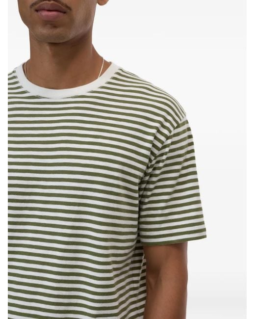 Closed Green Striped T-Shirt for men