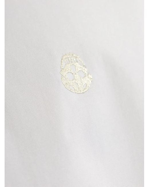 McQueen White Cotton Shirt for men