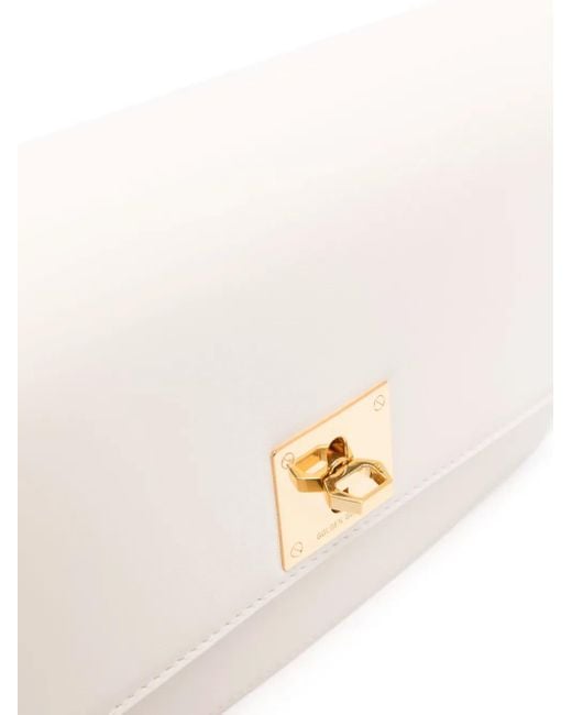 Golden Goose Deluxe Brand White Gioia Bag Palmellato Leather Body Metal Details