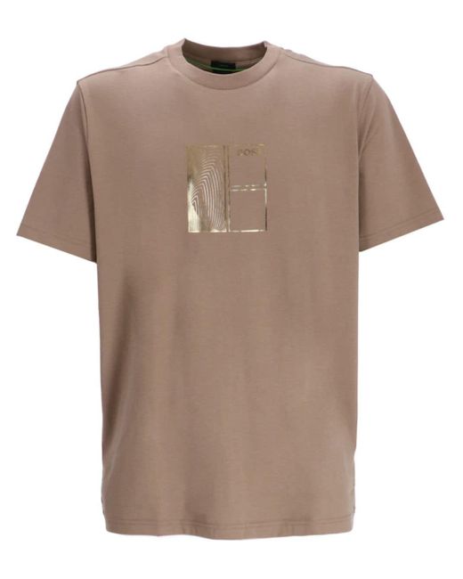 Boss T-Shirt mit grafischem Print in Brown für Herren