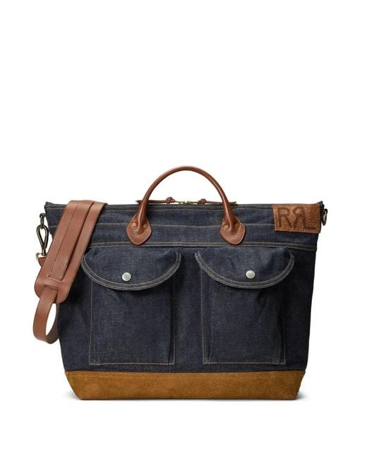 RRL Blue Dayton Tote Bag for men