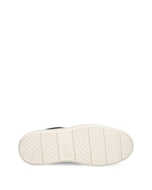 Love Moschino Black Logo Lettering Lace-Up Trainers