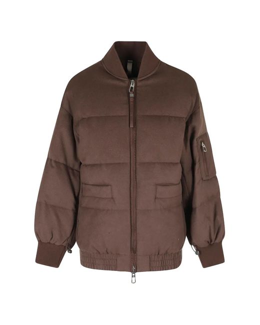 DUNO Brown Lynda Padded Bomber Jacket