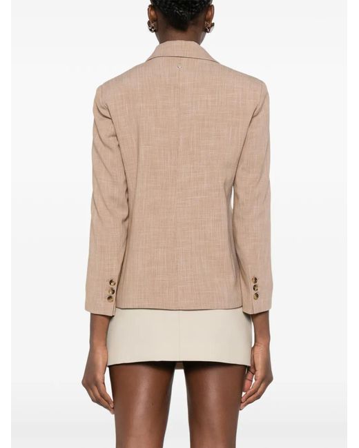 Liu Jo Natural Button-Up Blazer