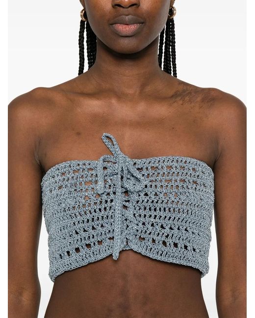 A.M.G Cropped Top in het Blue