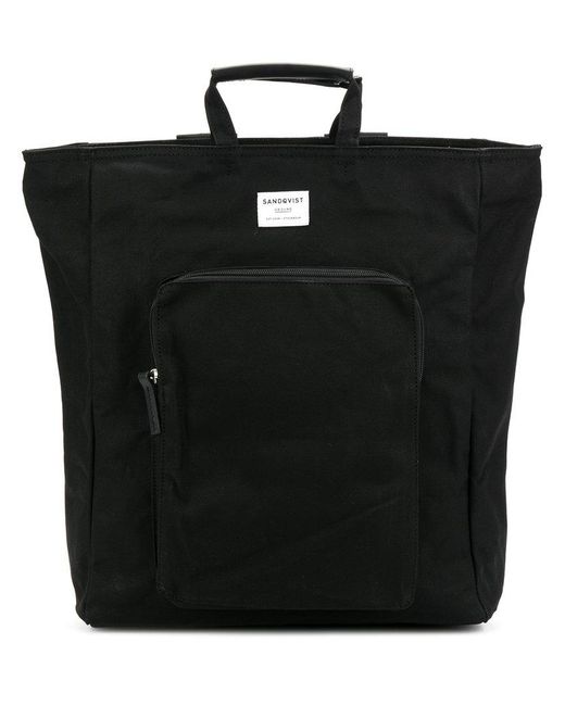 Sandqvist Black Pannier Backpack for men