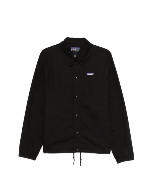 Patagonia Black Logo-Patch Overshirt for men