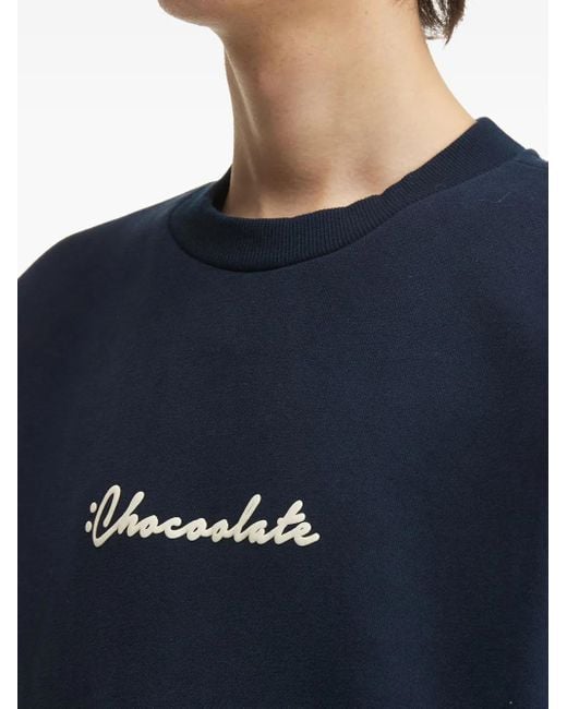 Chocoolate Blue Logo-Print Sweatshirt for men