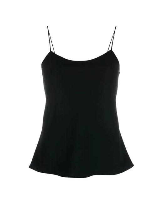 The Row Black Spaghetti-Strap Top