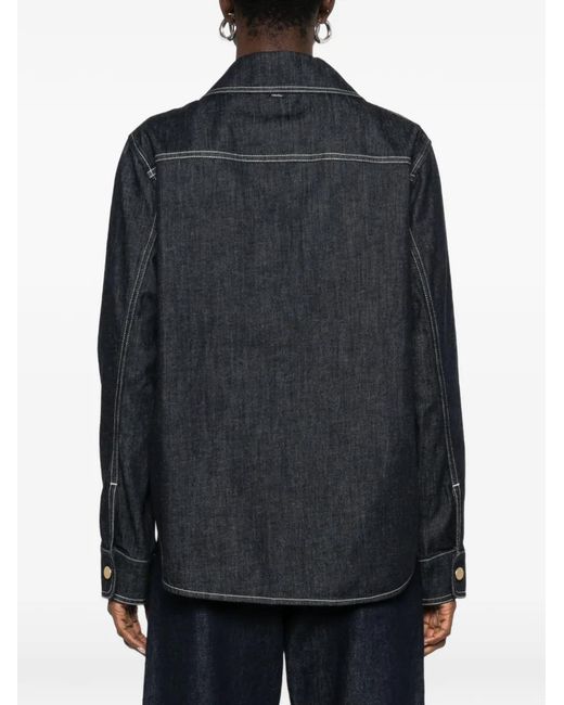 Max Mara Black Contrast-Stitching Shirt
