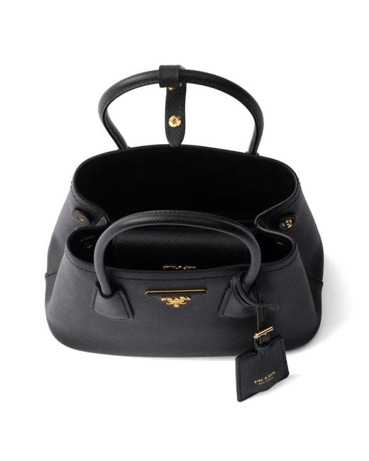 Prada Black Double Saffiano Leather Mini-Bag
