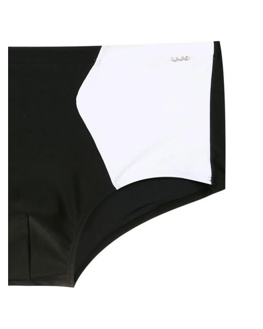 Amir Slama Black Two-Tone Slip-On Swim Shorts for men