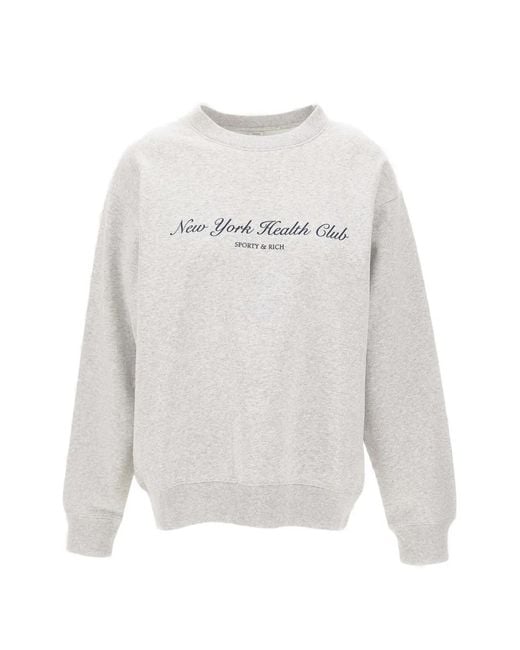 Sporty & Rich White Ny Health Club Sweatshirt