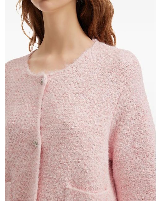 B+ AB Pink Pockets Buttoned Cardigan