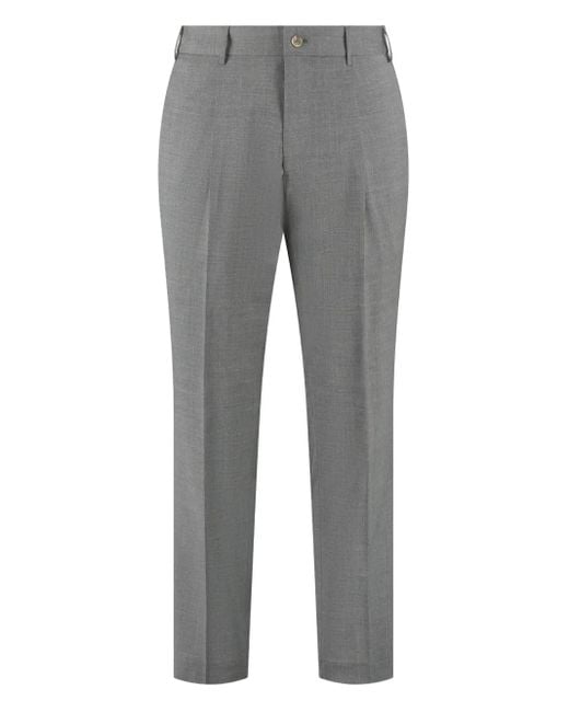 THE (Alphabet) Gray Elasticated Tailored Trousers for men