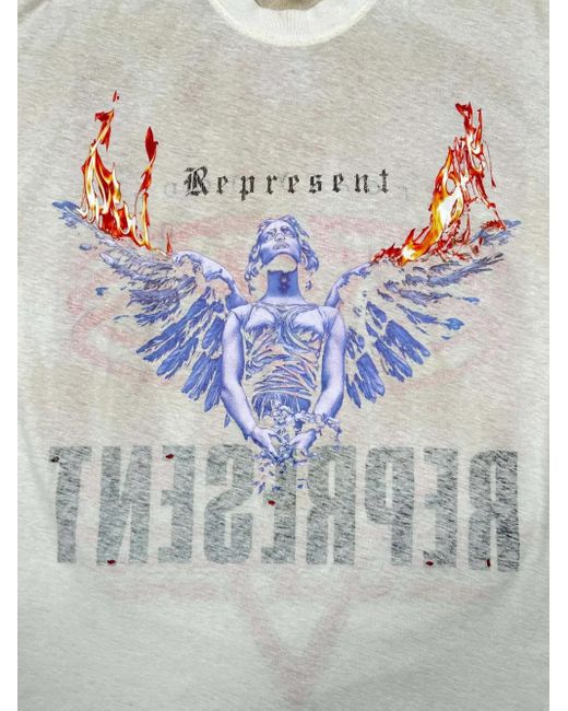 Represent White T-Shirts And Polos for men