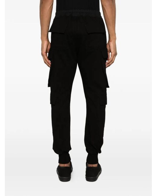 Rick Owens Black Pantalon Cargo Mastodon À Lien De Resserrage for men