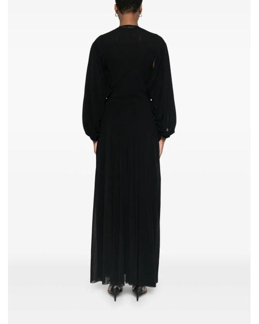 Philosophy Di Lorenzo Serafini Black Maxikleid Mit V-Ausschnitt