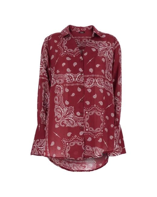 VENUJA Red Bandana-Print Shirt