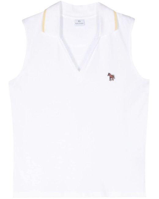 PS by Paul Smith ゼブラアップリケ トップ White