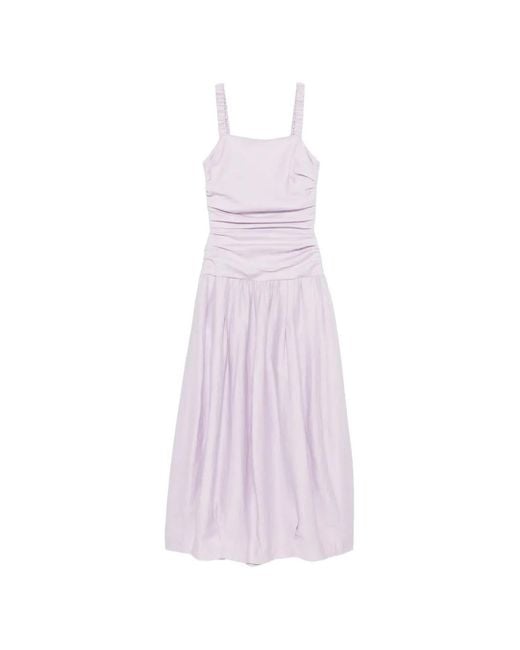 Tela Pink Ruched Tie-Back Dress