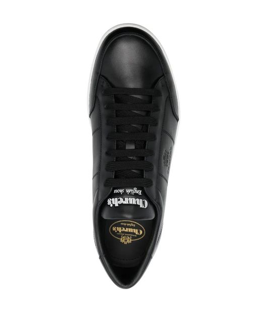 Church's Black Lancing Logo-Debossed Leather Sneakers for men