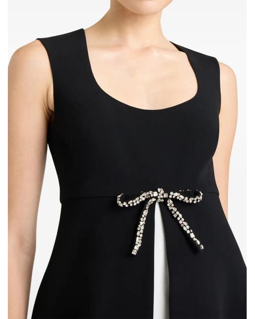Cinq À Sept Black Jo Bow Sleeveless Dress