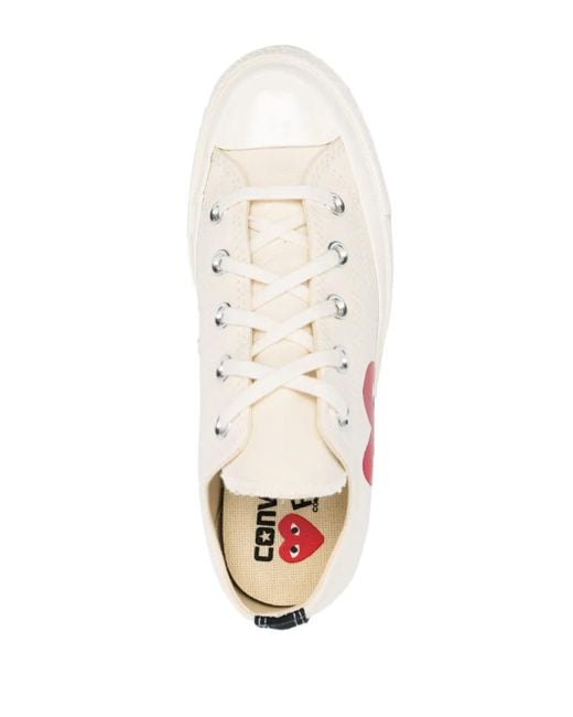 COMME DES GARÇONS PLAY White X Converse Red Heart Chuck Taylor '70 Low Sneakers