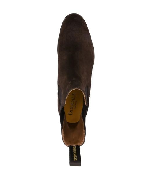 Doucal's Black Suede Ankle Boots for men
