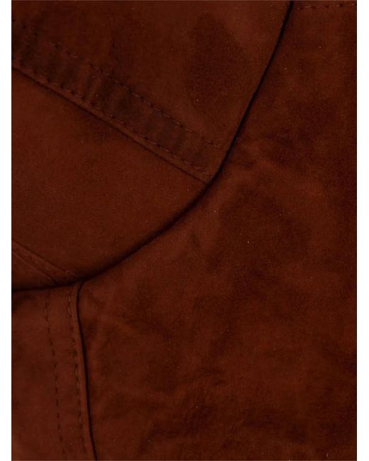 Ermanno Scervino Brown Suede Bustier Top