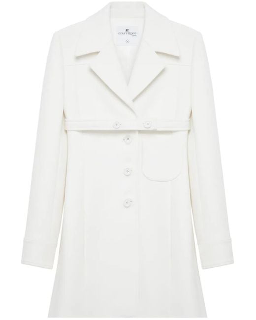 Courreges White Belted Coat