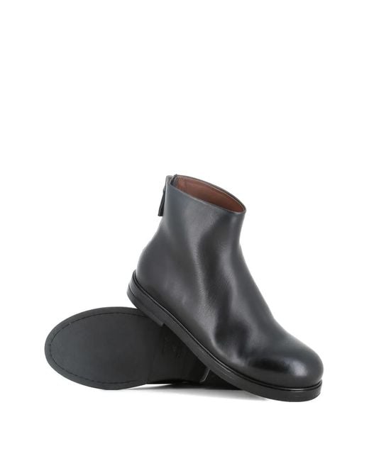 Marsèll Black 30Mm Zucca Zeppa Leather Ankle Boots