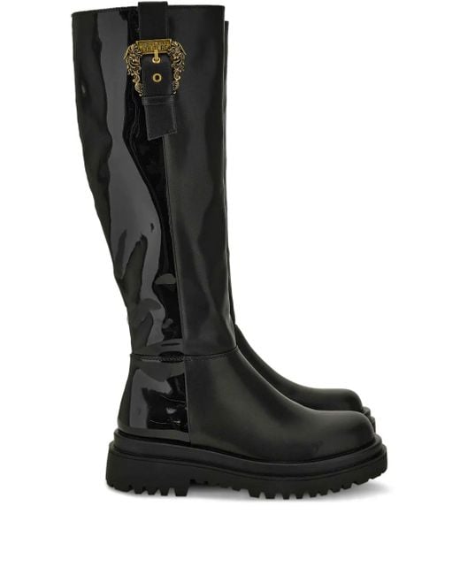Versace Jeans Couture Black Stiefel Mit Schnalle