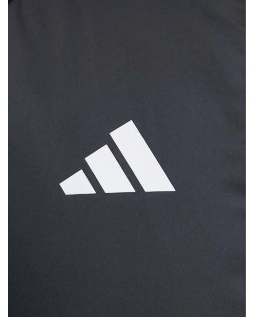 Adidas Black Three-Stripe Padded Jacket for men