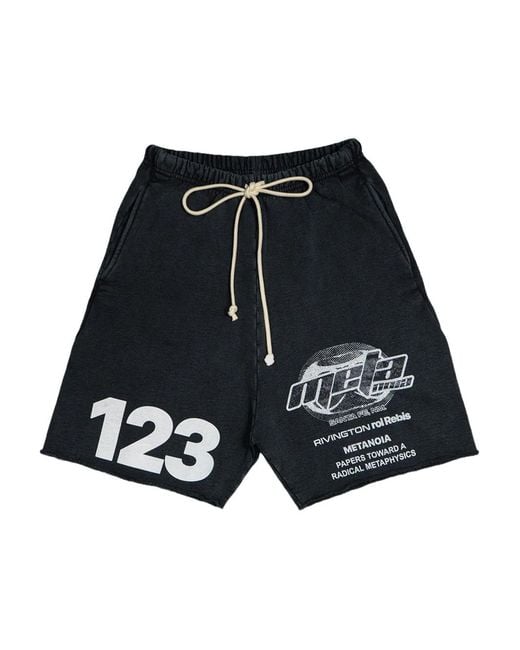 RRR123 Blue Radical Alma Drawstring-Fastening Track Shorts for men