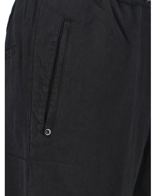 White Sand Black Belted Trousers for men