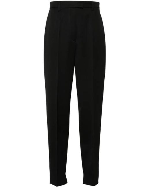 Prada Black Tapered-Hose Mit Bügelfalten
